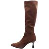 MISS ELASTIC 78041 KNEE HIGH BOOT - BROWN SUEDE